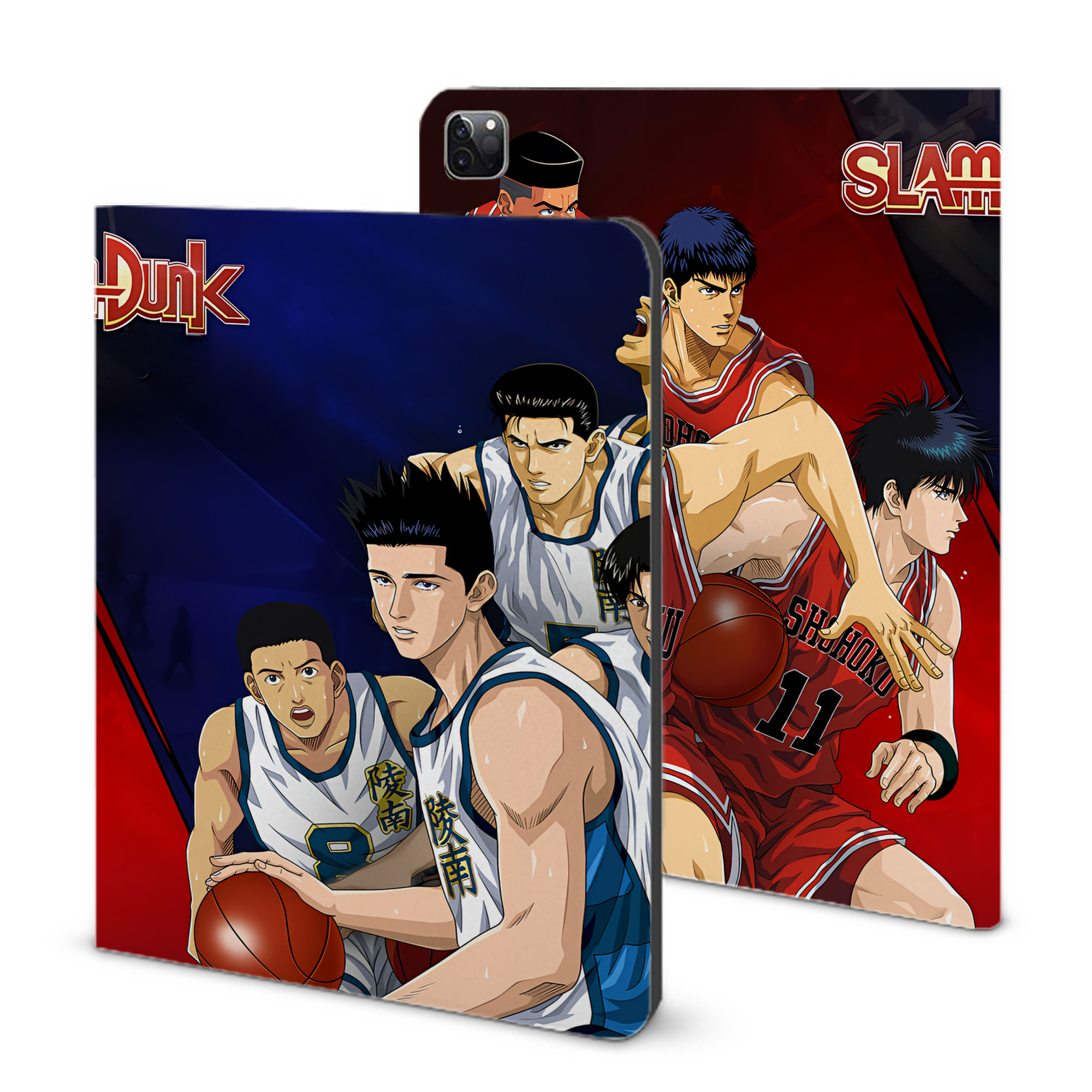 （画像用） SLAM DUNK／スラムダンク IPad ケース ブック型 PUレザー TPU 耐衝撃 軽量 薄型 ペン収納なし 全面保護 IPad 各モデル対応